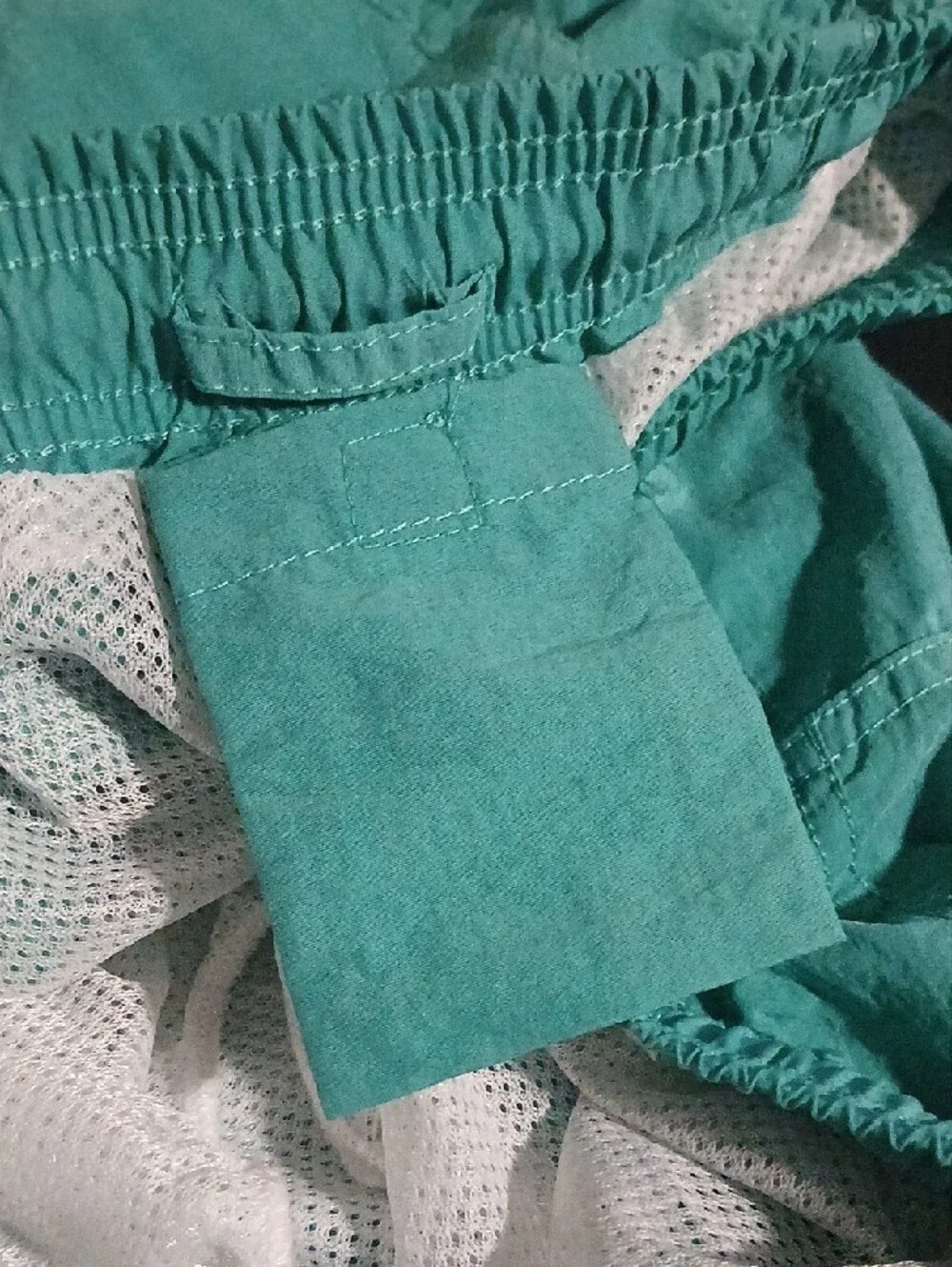 Maamgic Men’s Swim Trunks / Shorts Large Aqua Nylon Pockets Mesh Liner